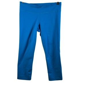 Under Armour Women Blue Athletic Cropped Leggings‎ Capri Pants